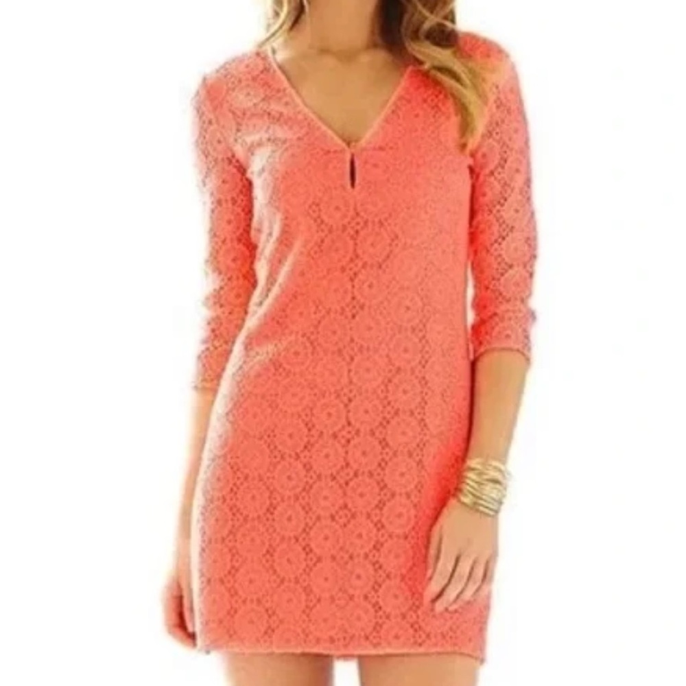 Lilly Pulitzer Lamora Lace Mini Dress Pink XS